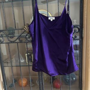 L'AGENCE Deep Purple Satin Camisole